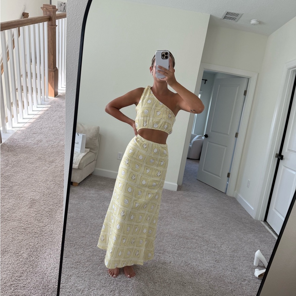 Yellow Patterned Women's Skirt